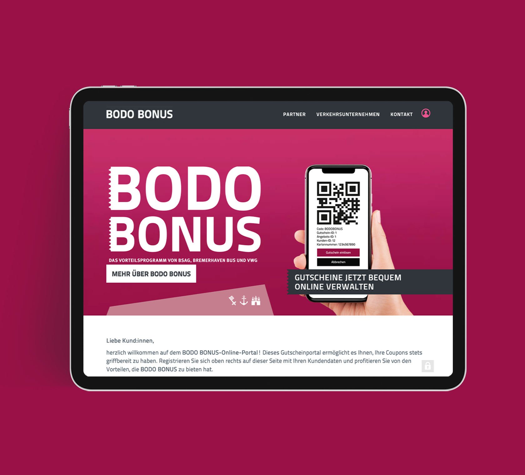 Screenshot bodobonus.de (tablet)