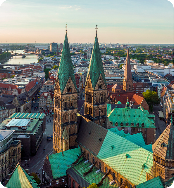 Stadt Bremen von oben